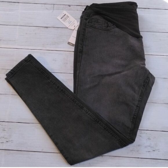 Women’s Maternity Denim Skinny Jeans & Long Sleeve Ultra Soft Shirt Size L - Picture 7 of 10